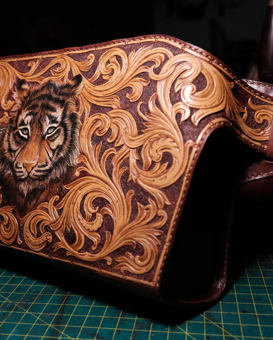 Tiger Leather Bag