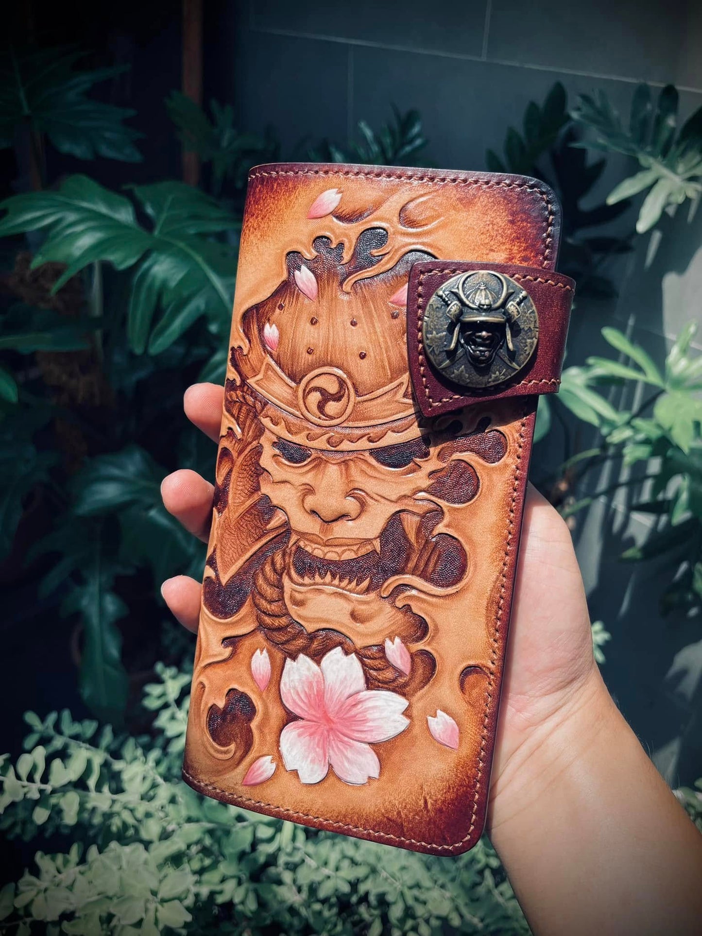 Billetera larga Samurái y Flor de Cerezo