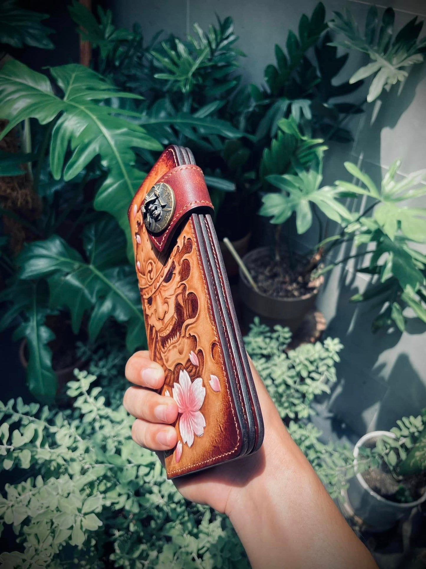 Billetera larga Samurái y Flor de Cerezo