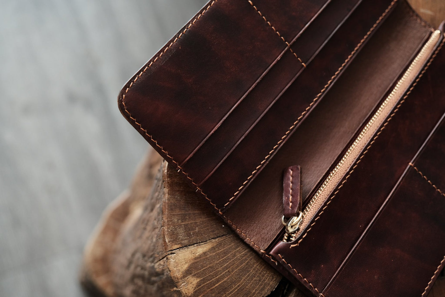 Asian Dragon Leather Long Wallet